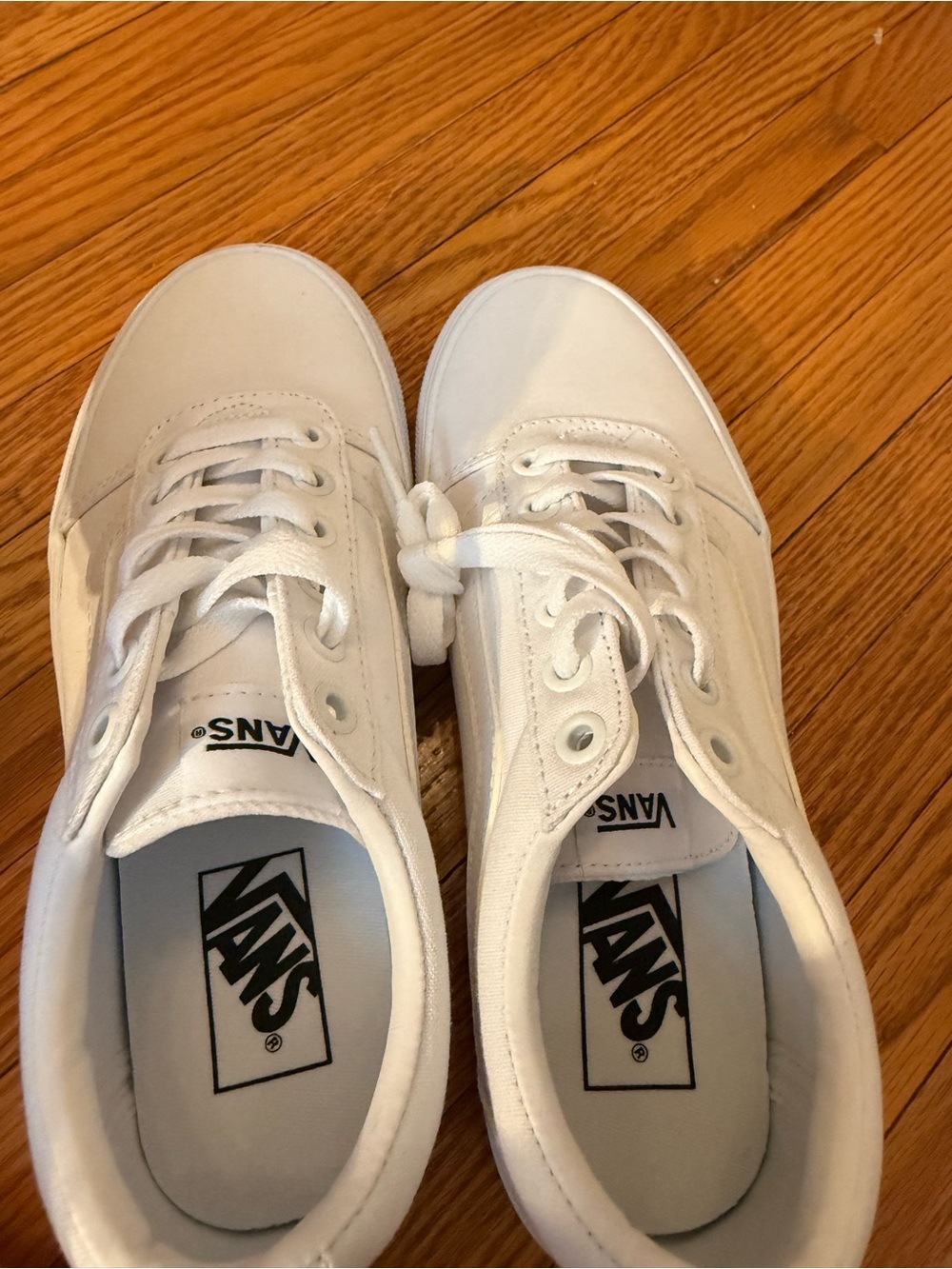 Vans White Low-Top Canvas Sneakers